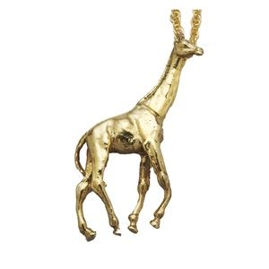 Verameat giraffe gold necklace